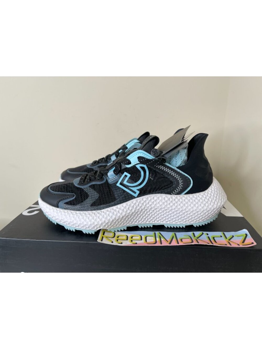 G/FORE MG4X2 Ripstop Cross Trainer Black Blue Golf Shoe Womens 6us